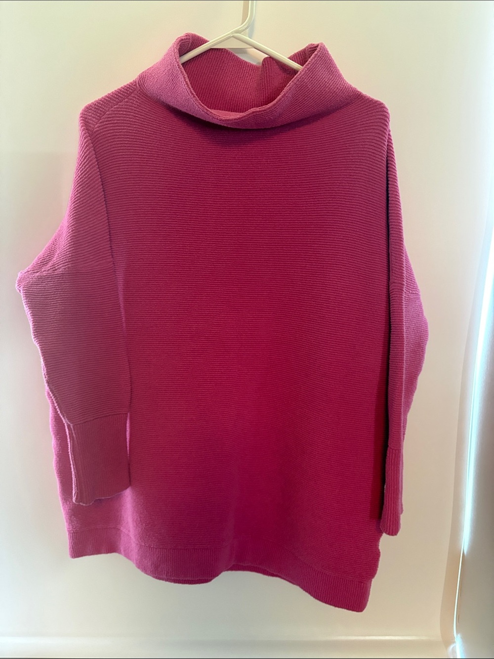 Free People Pink Ribbed Sweater
